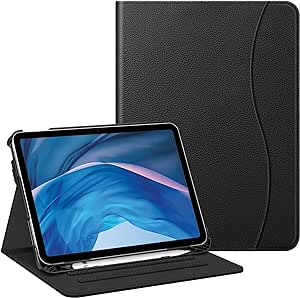 Fintie Case for iPad 10th Generation 10.9 Inch (2022 Model), Multi-Angle Viewing Protective Stand Cover with Pencil Holder & Pocket, Auto Sleep/Wake, Black