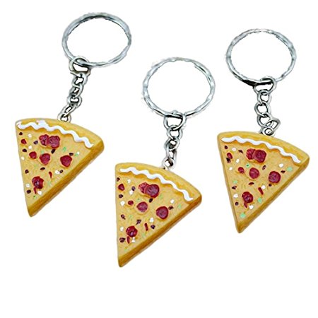 Pizza Pendant Key Chain - CINRA 10pcs Pizza Pendant Key Chain Keyring Key Holder Key Buckle Purse Bag Charm Key Jewelry Chic Accessories Ornaments