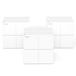 Tenda Nova MW6 Whole Home 1200 Mbps Dual_Band Mesh Wi-Fi System, 6000sq Wi-Fi Coverage, Two Gigabit Ports, APP Control, Easy Set Up, Router and Wi-Fi Booster Replacement (White, Pack of 3)