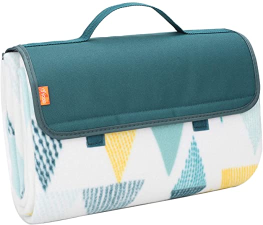Yodo Compact Water-Resistant Picnic Blanket Tote with Soft Fleece