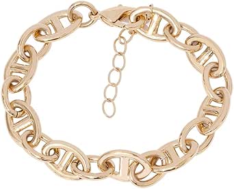 Amazon Essentials 14K Gold or Rhodium Plated Mariner Link Bracelet