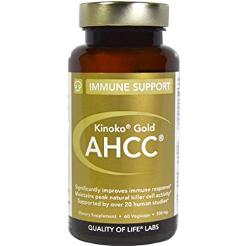 Quality of Life Labs, Kinoko Gold AHCC, Immune Support, 500 mg, 60 Vegicaps - 2pc