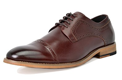 Bruno Marc Men's Waltz Italian Genuine Leather Collection Dress Oxfords Shoes