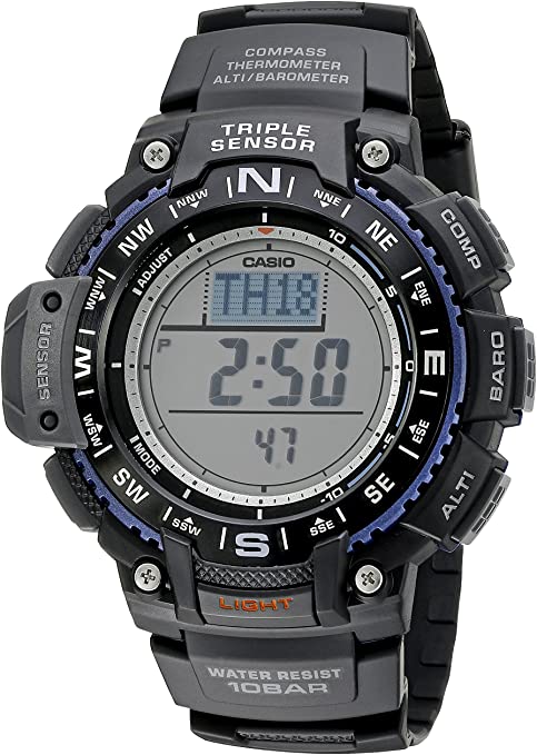 Casio Men's SGW-1000-1ACR Triple Sensor Digital Display Quartz Black Watch