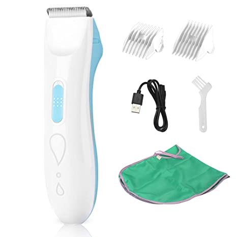Baby Hair Clippers - Fully Waterproof Hair Trimmer Electric Quiet & Professional Kids Hair Clippers with 2 Guide Combs, Rechargeable Cordless Hair Cutting Kit for for Infants Men and Women
