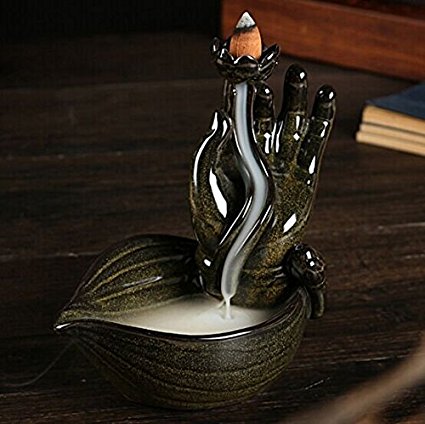 Gift Pro ® Ceramic Backflow Incense Tower Burner Statue Figurine - Free Gift:30 Pcs Incenses, Fragrance Random (Style 6)