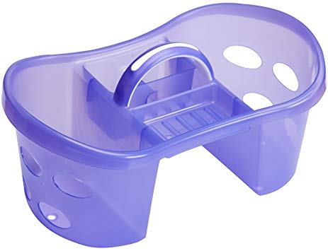 OCM Shower Caddy for College Dorm Bath Essentials (Caddy Color: Grape)