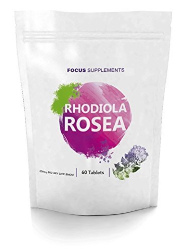 Rhodiola Rosea 200mg Tablets - High Quality Source of Rosavin & Salidrosides | WEIGHT LOSS & ENERGY SUPPORTIVE | Focus Supplements - Made in ISO Licensed Facilities in the UK (60 Tablets)
