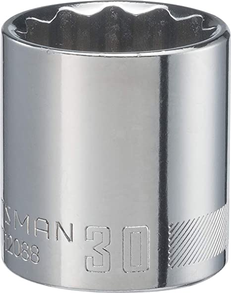 CRAFTSMAN Socket, Metric, 1/2-Inch Drive, 30mm, 12-Point (CMMT12088)