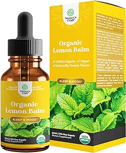 Lemon Balm Extract for Immune Support - Organic Lemon Balm Tincture for Mood Support and Digestive Health for Adults and Kids Vegan Non-GMO Lemon Balm Oil for Enhanced Relaxation - 120 Servings