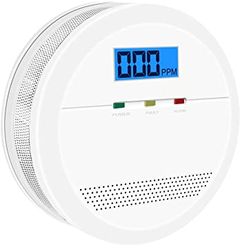 Smoke and Carbon Monoxide Detector with Display(Not Hardwired),Portable Smoke and CO Alarm for Home Bedroom Travel