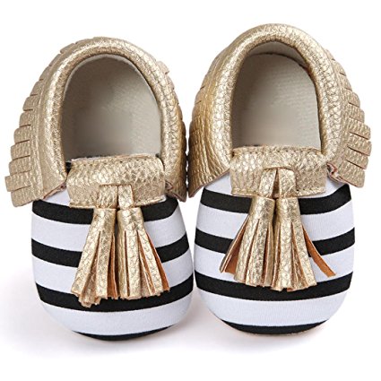 Voberry® Infant Toddlers Baby Boys Girls Soft Soled Tassel Crib Shoes PU Moccasins