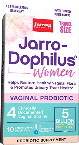 Jarrow Formulas Jarro-dophilus Women Travel Size 5 Billion Cells Per Capsule, 10 Count