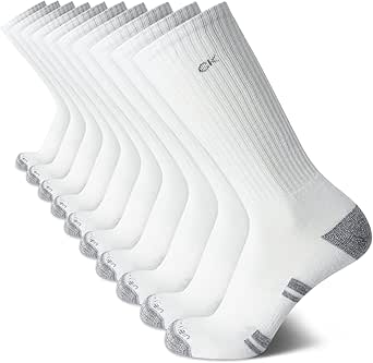 Calvin Klein Men's Athletic Socks - Cushion Crew Socks (10 Pairs)