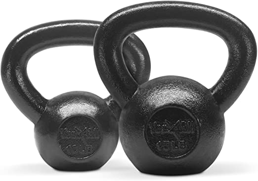 Yes4All Cast Iron Kettlebell Weight Sets – Weights Available: 5, 10, 15, 20, 25, 30 lbs and Adjustable Kettlebell Handle
