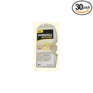 Duracell Activair Size 10 Hearing Aid Batteries (30 Batteries)