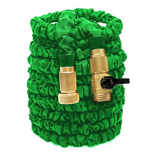 Garden Hose, Expanding Garden Hose, 50ft Expanding Solid Brass Fitting Garden Hose Lightweight Durable Heavy Duty Flexible Pressure Washer Water Hose for Car Wash Cleaning Watering Lawn Garden Plants