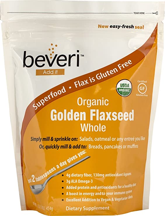 BEVERI Flaxseed Golden Whole OG, 16 OZ