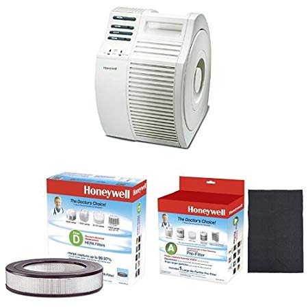 Honeywell 17000-S QuietCare True HEPA Air Purifier with Universal 11" Air Purifier Replacement filter & Universal Carbon Air Purifier Replacement Pre-Filter