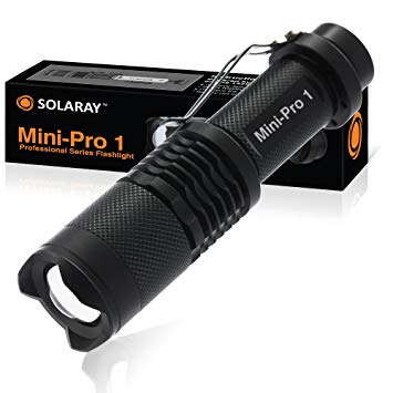 Super Bright Handheld LED Emergency Flashlights – Professional Series ZX-2 Mini High Lumen Flashlight – 3 Light Modes, Adjustable Focus, Outdoor Water Resistant – Perfect for Camping and Hiking