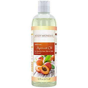 Body Wonders Apricot Oil *16 Fl Oz* Cold-pressed *Hexane Free* Supports Healthy Hair, Skin & Nails