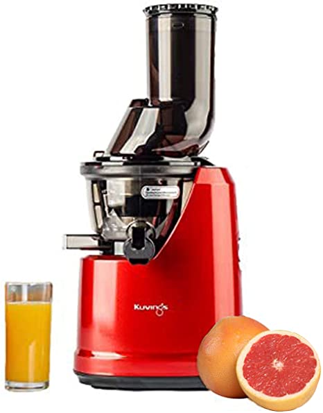 Kuvings Professional 240 Watt Cold Press Juicer - with Patented Wide Mouth Technology to Juice Whole Fruits, Vegetables & Green Leafy Vegetables   Make Nut Milk (B1700 Red)