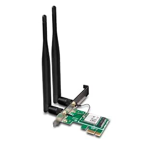 Tenda E12 AC1200 PCI Wireless Dual Band Network Card, 867Mbps 5GHz and 300Mpbs 2.4GHz, 2 Detachable 5dBi External Antennas, WiFi Express Adapter