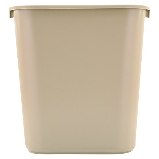 Rubbermaid Commercial Plastic 7-Gallon Trash Can, Beige