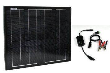 Instapark NEW All Black 30W Mono-crystalline Solar Panel With a 12V solar charge controller