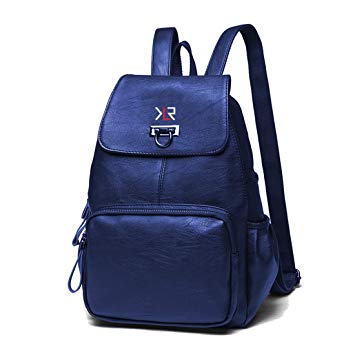 Khaliro Fashionable Waterproof Leather Backpack for Women (5-Royal Blue)