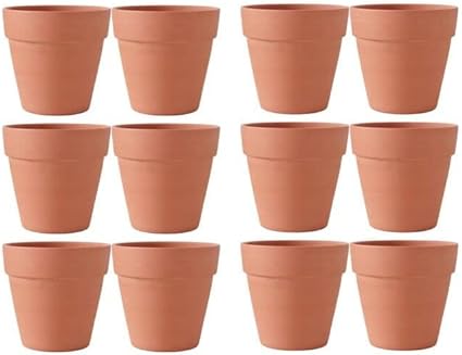3.5 inch 12pcs Terracotta Pots, Terracotta Pots for Plants/Succulent/Cactus with Drainage for Indoor, Outdoor, Home Office Decoration…