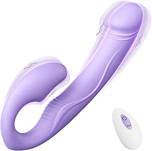 Tracy's Dog Strapless Strap-On Dildo Female Sex Toys, Full Silicone Realistic Double-Ended Dildos Adult Toys with 10 Vibrations & Remote Control, G Spot Dildos Sex Toys for Women Lesbians Couples