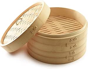 Norpro bamboo steamer, One Size, as shown