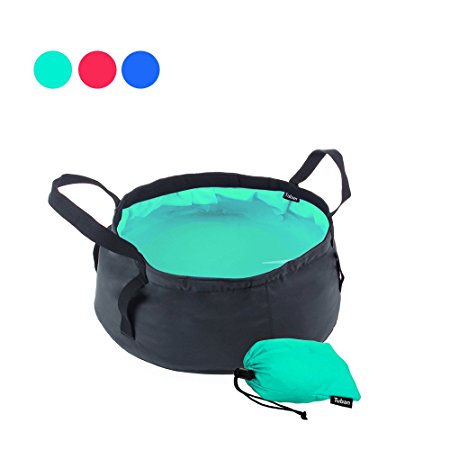 Tuban Foldable Bucket Collapsible Water Carrier Container Bag For Camping, Hiking, Travel