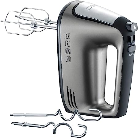 SEVERIN Hand mixer with spiral cable, approx. 400 W, HM 3832, silver/black, 28.5