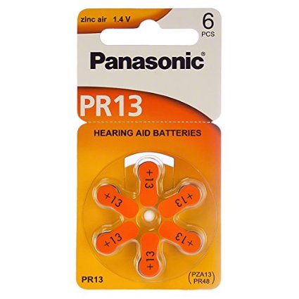 Panasonic Hearing Aid Batteries Size 13, PR48 (60 Batteries)