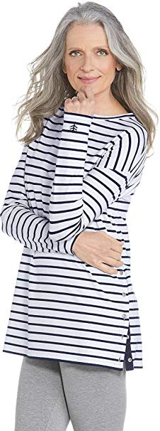 Coolibar UPF 50  Women's Side Button Tunic Top - Sun Protective