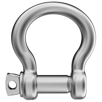 1 Pcs 12mm Screw Pin Anchor Shackle 1/2 Inch 304 Stainless Steel Shackle for Rigging, Chains Wirerope Lifting.