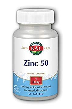 Kal 50 Mg Zinc Tablets, 60 Count