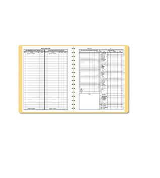 Dome 612 Monthly Bookkeeping Record with Tan Cover and 128 Pages, 11 x 8-1/2 Inches, Wirebound