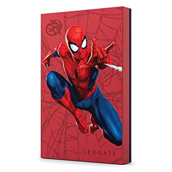 Seagate Spider-Man Special Edition FireCuda External Hard Drive 2TB - USB 3.2 Gen 1, Customizable LED RGB Lighting White, with 3 Years Rescue Data Recovery Services (STKL2000417)