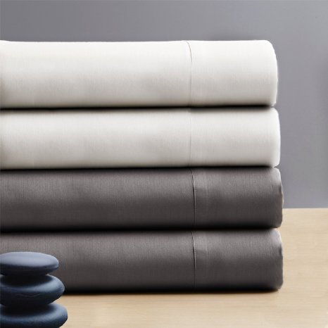 Bamboo Tranquility Supreme Quality Bamboo Sheet Set 100% Viscose Rayon - Hypoallergenic Bed Sheets (Queen, Grey)