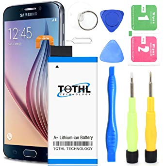 Galaxy S6 Edge Battery Replacement Kit, TQTHL 2800mAh Li-Polymer Extended Battery EB-BG925ABE Replacement for Samsung Galaxy S6 Edge G925 G925A G925P G925T G925V with Free Open Tool