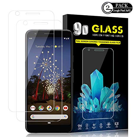 Google Pixel 3a XL Screen Protector by YEYEBF, [2 Pack] Tempered Glass Screen Protector [HD-Clear][3D Touch][Anti-Scratch][Case-Friendly][Bubble-Free] Screen Protector Glass for Google Pixel 3a XL