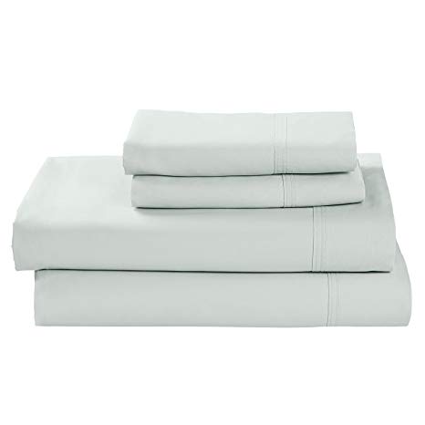 Rivet Percale 100% Organic Cotton Sheet Set, Easy Care, Full, Mint