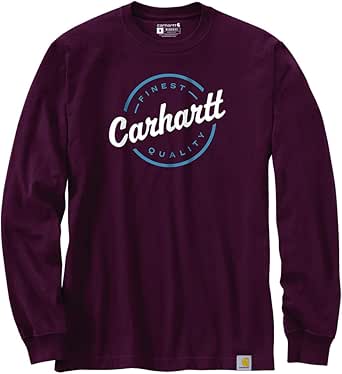 Carhartt Men's Loose Fit Heavyweight Long-Sleeve Script Graphic T-Shirt