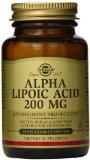 Solgar Alpha Lipoic Acid Vegetable Capsules 200 Mg 50 Count