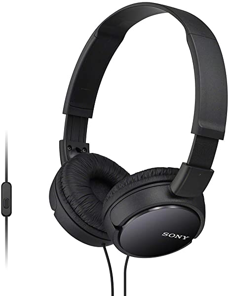 Sony MDRZX110AP ZX Series Extra Bass Smartphone Headset with Mic (Black)