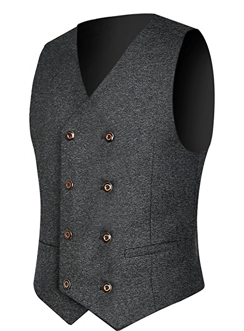 Zicac Men's Unique Advanced Custom Vest Skinny Wedding Dress Waistcoat