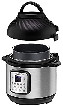 Instant Pot Duo Crisp   Air Fryer 8L Multicooker 11-in-1 Pressure Cooks, sautés, steams, Slow Cooks, Sous vides, Warms, air Fries, roasts, Bakes, Broil and dehydrates.